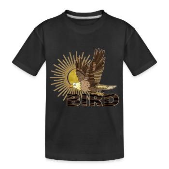 Bird - Kids' Premium Organic T-Shirt - black - Front