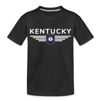 Kentucky Fan T-Shirt – Stolz zeigen! - Kinder Premium Bio T-Shirt - Schwarz - Vorne