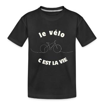 Radfahren ist Leben,Radfahren,Radfahrer,Radfahren - Kinder Premium Bio T-Shirt - Schwarz - Vorne