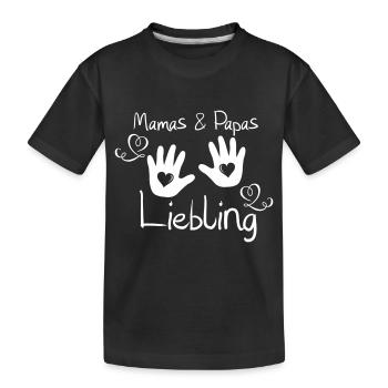 mamas und papas liebling - Kinder Premium Bio T-Shirt - Schwarz - Vorne