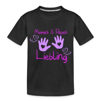 mamas und papas liebling - Kinder Premium Bio T-Shirt - Schwarz - Vorne