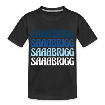 Saaabrigg Saarbrücken Dialekt Geschenk - Kinder Premium Bio T-Shirt - Schwarz - Vorne