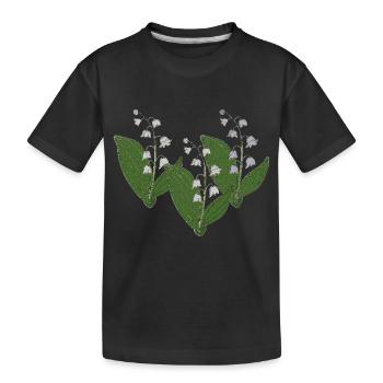 Muguet Paquet de trois - T-shirt bio Premium Enfant - noir - Devant