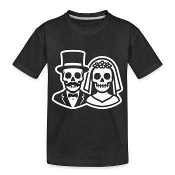 Jeunes mariés Mariage Squelette Mariée Marié - T-shirt bio Premium Enfant - noir - Devant