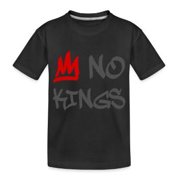 Aucun roi en Amérique depuis 1776 - T-shirt bio Premium Enfant - noir - Devant