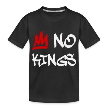 Aucun roi en Amérique depuis 1776 - T-shirt bio Premium Enfant - noir - Devant