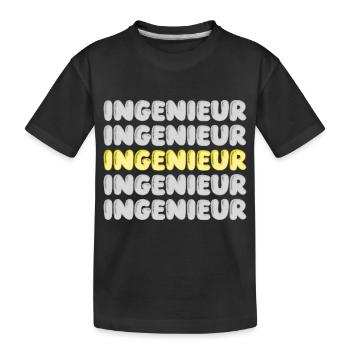 Ingénieur travaux - T-shirt bio Premium Enfant - noir - Devant