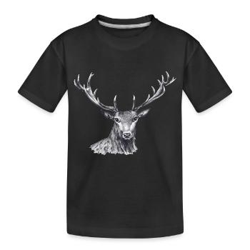 Cerf - T-shirt bio Premium Enfant - noir - Devant