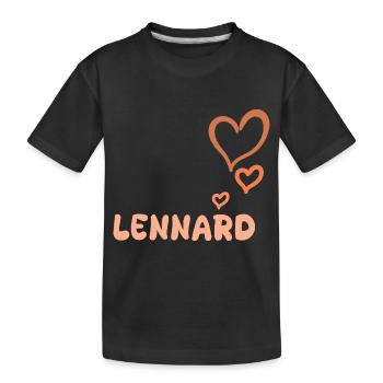 Geschenk für Lennard - Kinder Premium Bio T-Shirt - Schwarz - Vorne