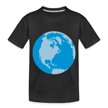 Globe - Kids' Premium Organic T-Shirt - black - Front