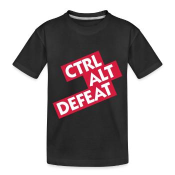 Ctrl Alt Défaite - T-shirt bio Premium Enfant - noir - Devant