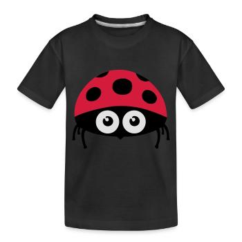 Marienkäfer (ladybug) 02.1 - Kinder Premium Bio T-Shirt - Schwarz - Vorne