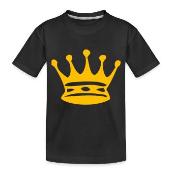 couronne jaune - T-shirt bio Premium Enfant - noir - Devant