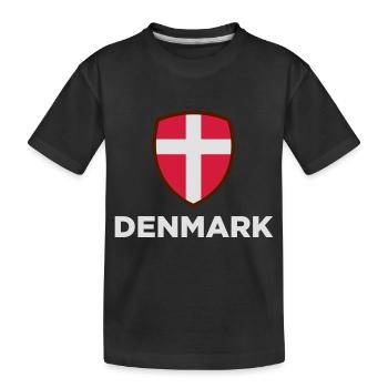 Drapeau national du Danemark - T-shirt bio Premium Enfant - noir - Devant
