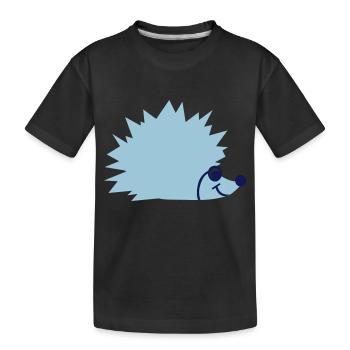Igel - Kinder Premium Bio T-Shirt - Schwarz - Vorne