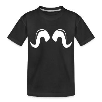 horns - Kids' Premium Organic T-Shirt - black - Front