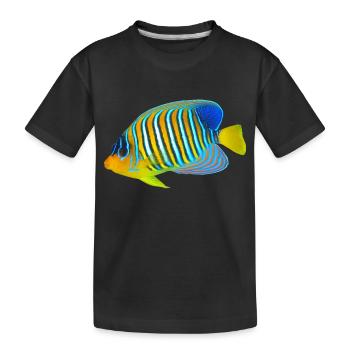 Fisch - Kinder Premium Bio T-Shirt - Schwarz - Vorne