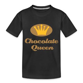 chocolate - Kids' Premium Organic T-Shirt - black - Front