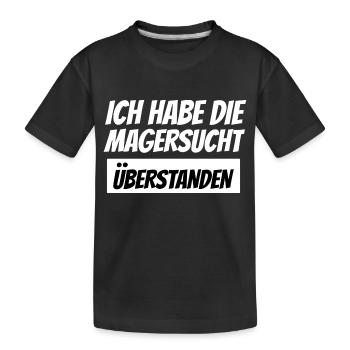 ich habe die Magersucht überstanden - Kinder Premium Bio T-Shirt - Schwarz - Vorne