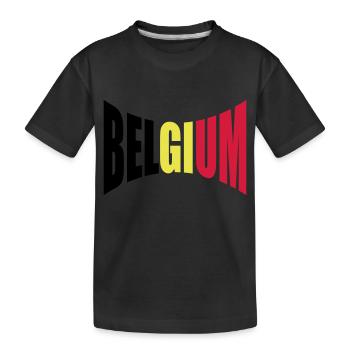 Belgique Belgique Texte Drapeau Cool Football Fan Fun - T-shirt bio Premium Enfant - noir - Devant