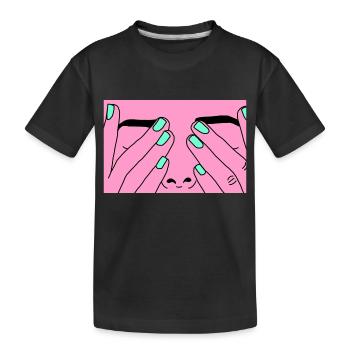 Face rose - T-shirt bio Premium Enfant - noir - Devant