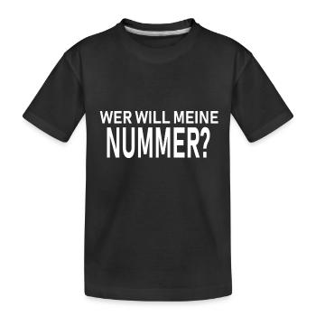 number - Kids' Premium Organic T-Shirt - black - Front