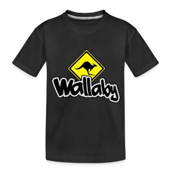 Kangaroo__V006 - Kinder Premium Bio T-Shirt - Schwarz - Vorne