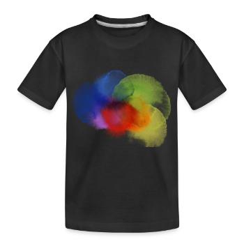 Farbklecks - Kinder Premium Bio T-Shirt - Schwarz - Vorne