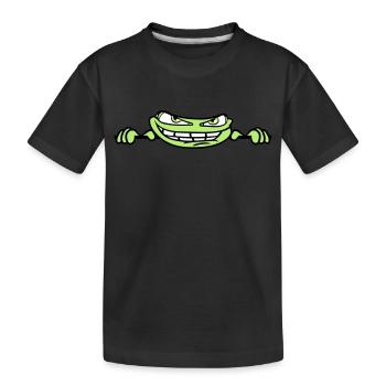 hide frame text write wall wall meme g - Kids' Premium Organic T-Shirt - black - Front