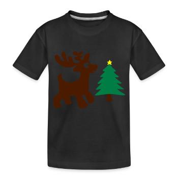 christmas day design - Kids' Premium Organic T-Shirt - black - Front