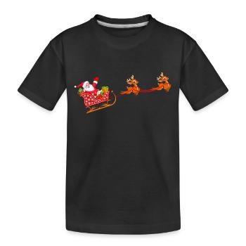 Santa Claus Weihnachten - Kinder Premium Bio T-Shirt - Schwarz - Vorne