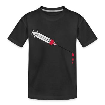 Blood Syringe - Kinder Premium Bio T-Shirt - Schwarz - Vorne