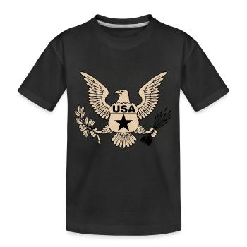 usa Armee 2 - Kinder Premium Bio T-Shirt - Schwarz - Vorne