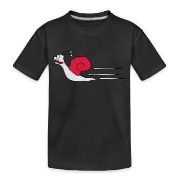 Fast Snail - Kinder Premium Bio T-Shirt - Schwarz - Vorne