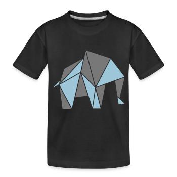 Origami: sanfter Riese (Elefant) - T-shirt bio Premium Enfant - noir - Devant