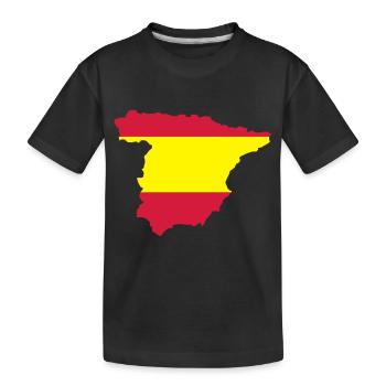 spanien - Kinder Premium Bio T-Shirt - Schwarz - Vorne