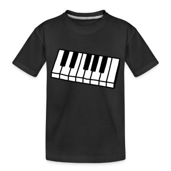 Piano - Clavier - V2 - T-shirt bio Premium Enfant - noir - Devant