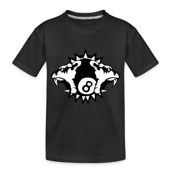 billard tigre logo sport cercle pique - T-shirt bio Premium Enfant - noir - Devant