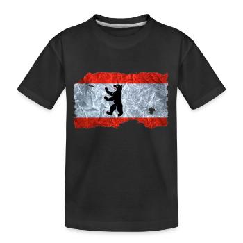 Regard drapeau Berlin / drapeau de cru utilisé - T-shirt bio Premium Enfant - noir - Devant