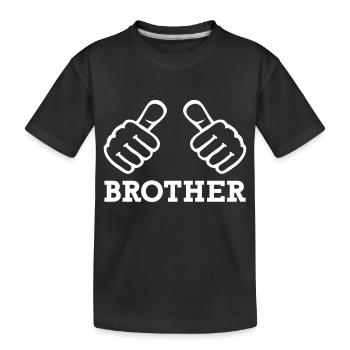 Bruder - Kinder Premium Bio T-Shirt - Schwarz - Vorne