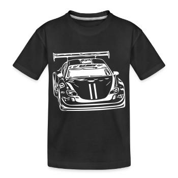 Voiture dans la voiture de course Vector version - T-shirt bio Premium Enfant - noir - Devant