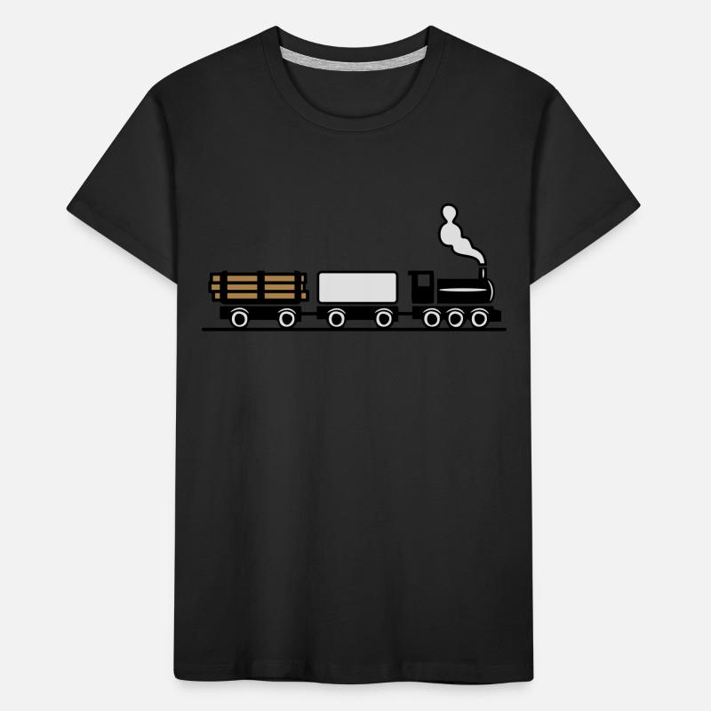 dampflok railroad toy freight train Kids' Premium Organic T-Shirt