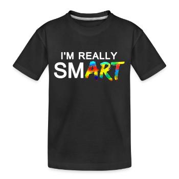 Really SmART 02 - Kids' Premium Organic T-Shirt - black - Front
