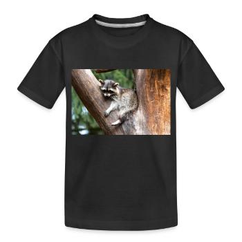 Raton laveur nord-américain (en allemand Waschbär) - T-shirt bio Premium Enfant - noir - Devant