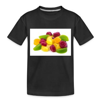 Gummibärchen. Bonbon. gummy bear. - Kinder Premium Bio T-Shirt - Schwarz - Vorne