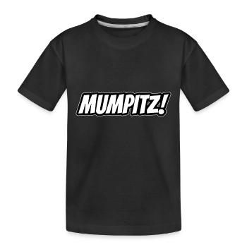 Mumpitz Quatsch deutsche Sprache witzige Wörter - Kinder Premium Bio T-Shirt - Schwarz - Vorne