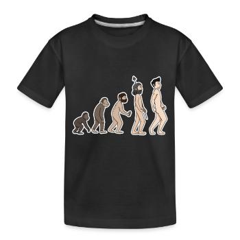évolution - T-shirt bio Premium Enfant - noir - Devant