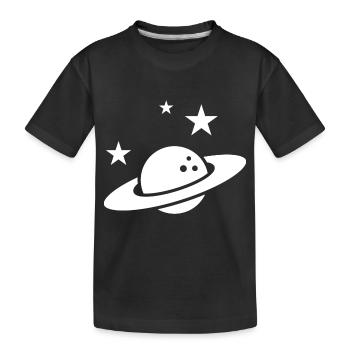 Voie Lactée Planètes - T-shirt bio Premium Enfant - noir - Devant