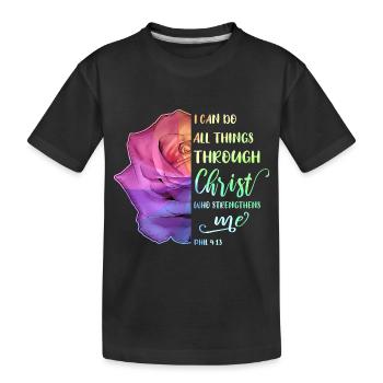 I Can Do All Things Through Christ LGBT Jésus - T-shirt bio Premium Enfant - noir - Devant
