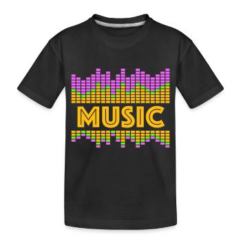 Music Equalizer LED Lichter Rhythmus tanzen Stereo - Kinder Premium Bio T-Shirt - Schwarz - Vorne